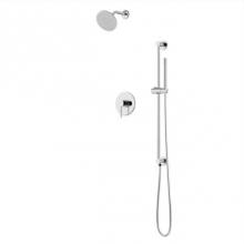 Artos TS254CH - Round 2-Way Pressure Balance Shower Trim Kit with Rain Shower Head and Hand Held Shower on Integra