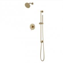 Artos TS254SB - Round 2-Way Pressure Balance Shower Trim Kit with Rain Shower Head and Hand Held Shower on Integra