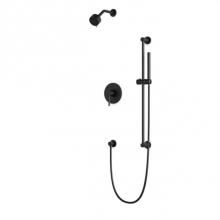 Artos TS263BK - Round 2-Way Pressure Balance Shower Trim Kit with Multifunction Shower Head and Hand Held Shower o