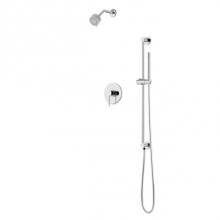 Artos TS264CH - Round 2-Way Pressure Balance Shower Trim Kit with Multifunction Shower Head and Hand Held Shower o