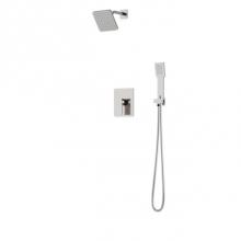Artos TS275BN - Square 2-Way Pressure Balance Shower Trim Kit with Hand Held Shower Brushed Nickel