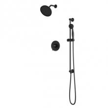 Artos TS284BK - Classic 2-Way Pressure Balance Shower Trim Kit with Hand Held Shower on Integrated Slide Bar Matte