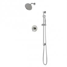 Artos TS284BN - Classic 2-Way Pressure Balance Shower Trim Kit with Hand Held Shower on Integrated Slide Bar Brush