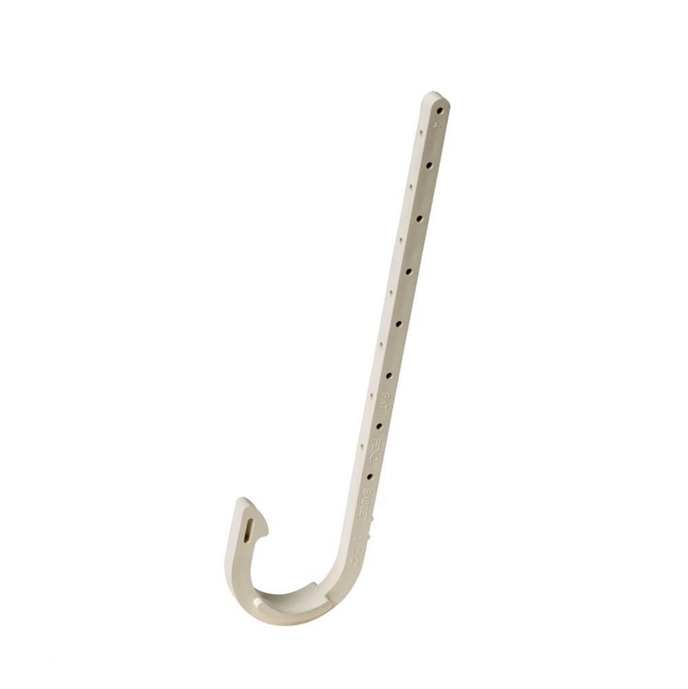 1-1/2'' x 7'' DWV Plastic J-Hook - Bagged