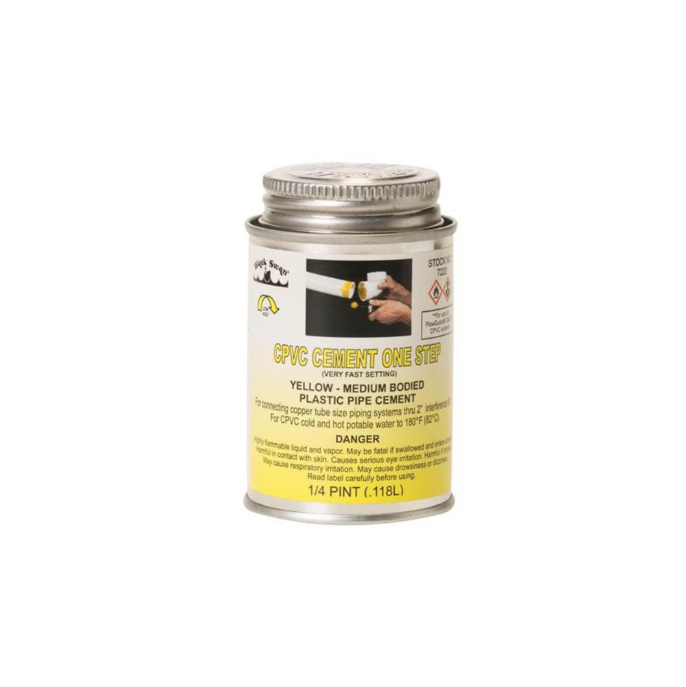 1/4 pint CPVC Cement One Step (Yellow) - Medium Bodied