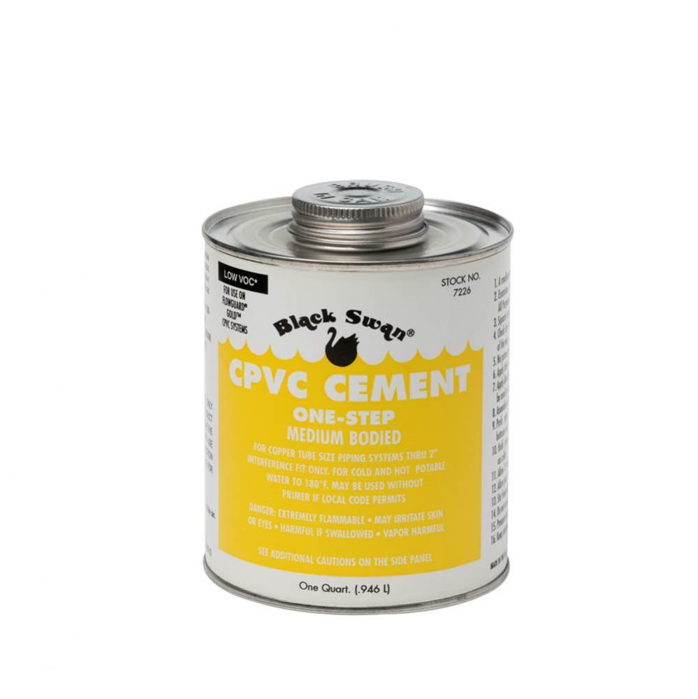 CPVC Cement One Step (Yellow) - Medium Bodied - Quart