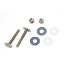 Black Swan 12181 - Closet Bolts - Brass - Bagged (style 2) - 2 brass bolts, 2 brass plated open-end nuts, 2 brass pla