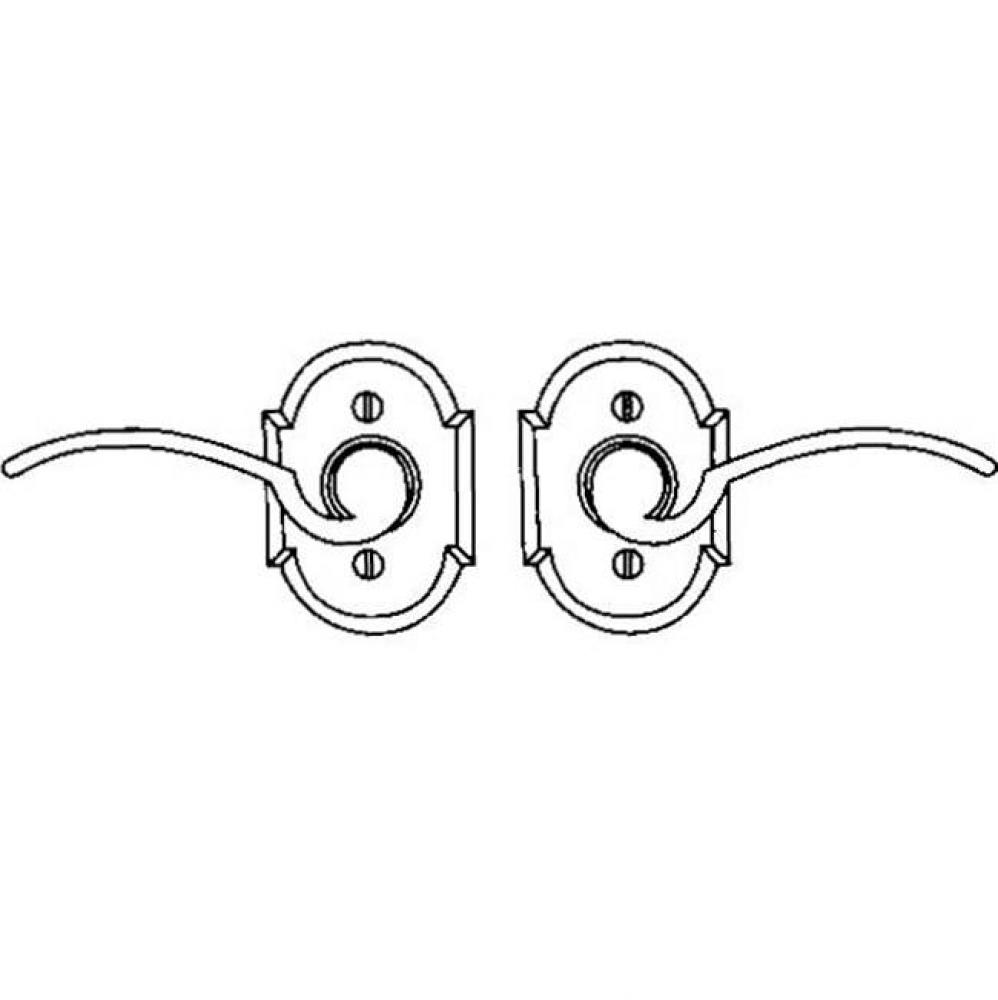 Lever set on rosette - Complete privacy set