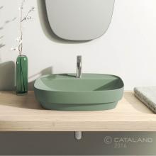 Catalano 60GRLXVS - GREEN LUX 60x40 GREEN MATT BASIN WITH TAP TOP CENTRAL TAP