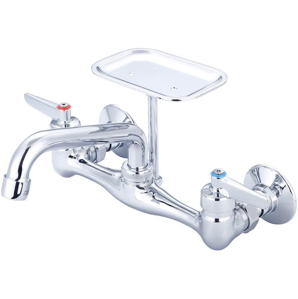 Kitchen-Wallmount 7-7/8'' To 8-1/8'' Lvr Hdl 6'' Tube Spt Soap Dish-