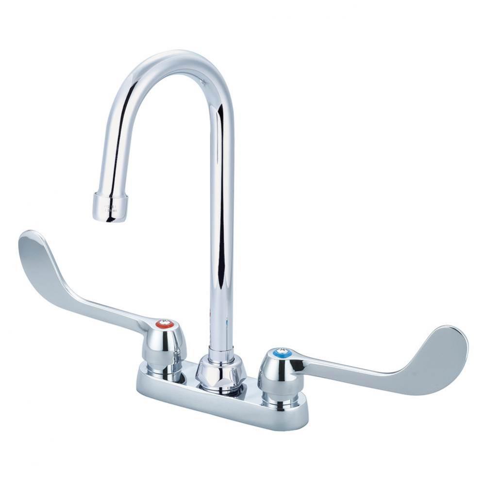 Bar/Laundry-4'' Two 6'' Elbow Hdls 4-3/32'' Gooseneck Rigid/Swivel S