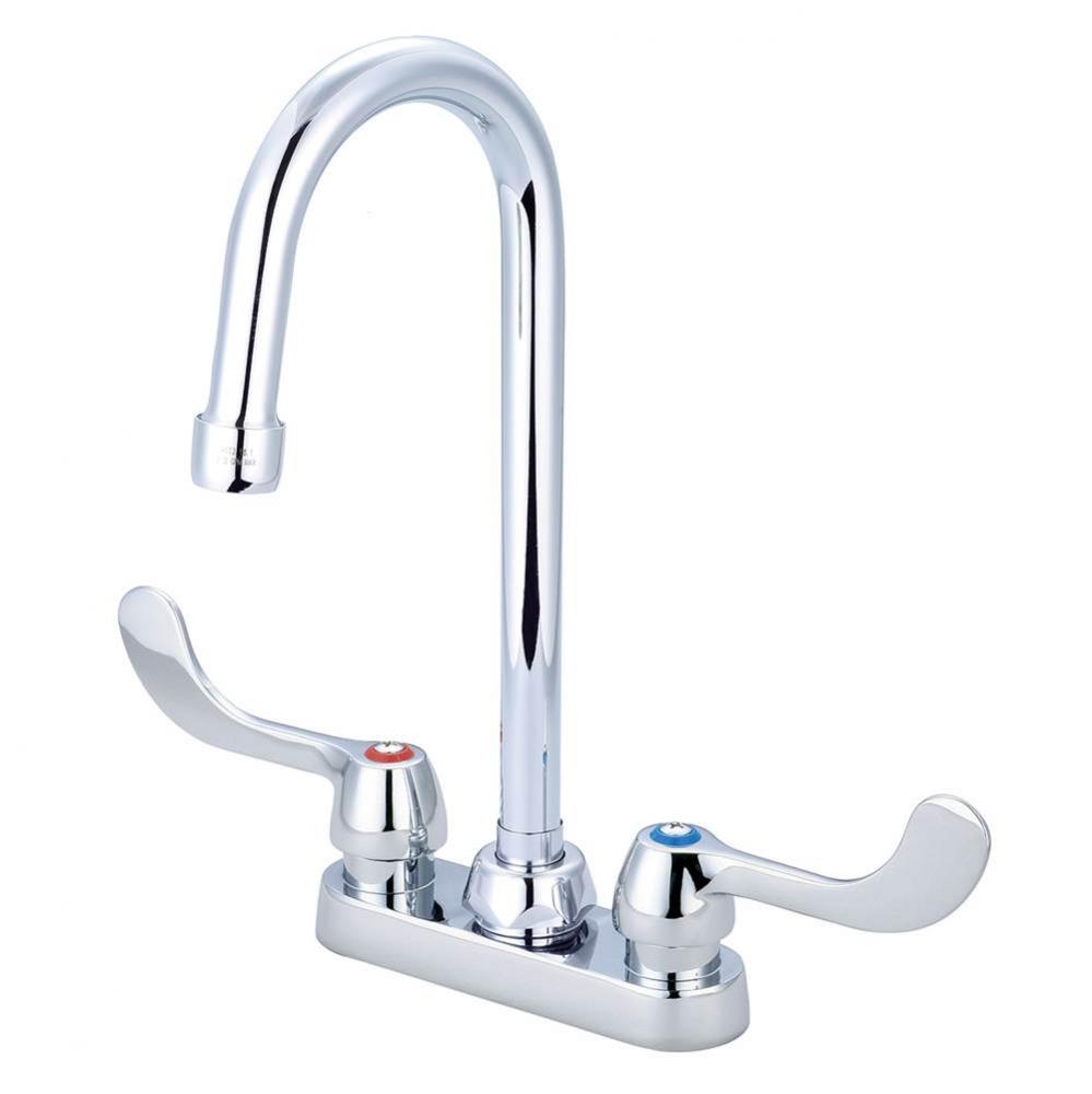Bar/Laundry-4'' Two 4'' Wrist Hdls 4-3/32'' Gooseneck Rigid/Swivel S