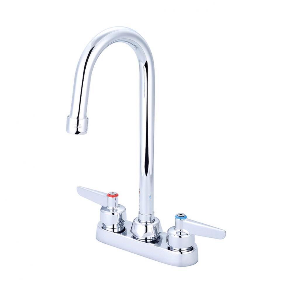 Bar/Laundry-4'' Lvr Hdl 4-3/32'' Gooseneck Rigid/Swivel Spt-Pc