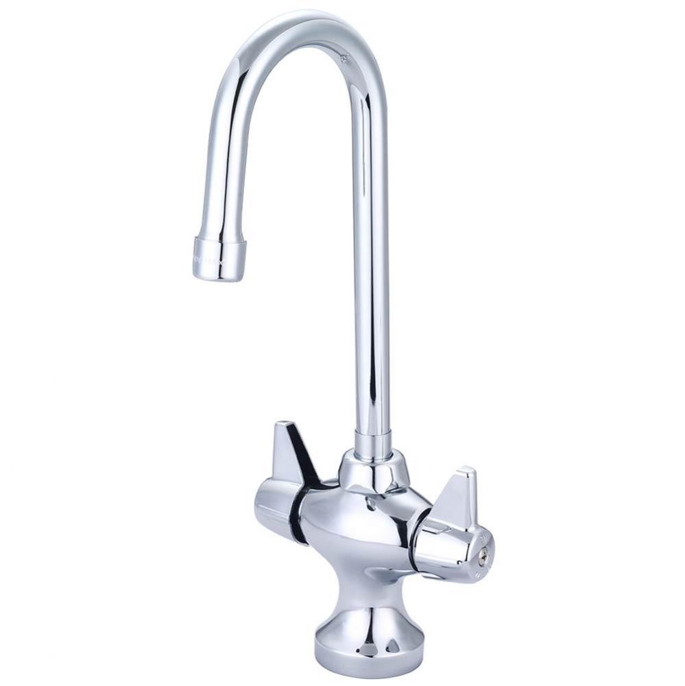 Bar/Pantry-1 Hole Two Canopy Hdls 4-3/32'' Gooseneck Rigid/Swivel Spt-Pc