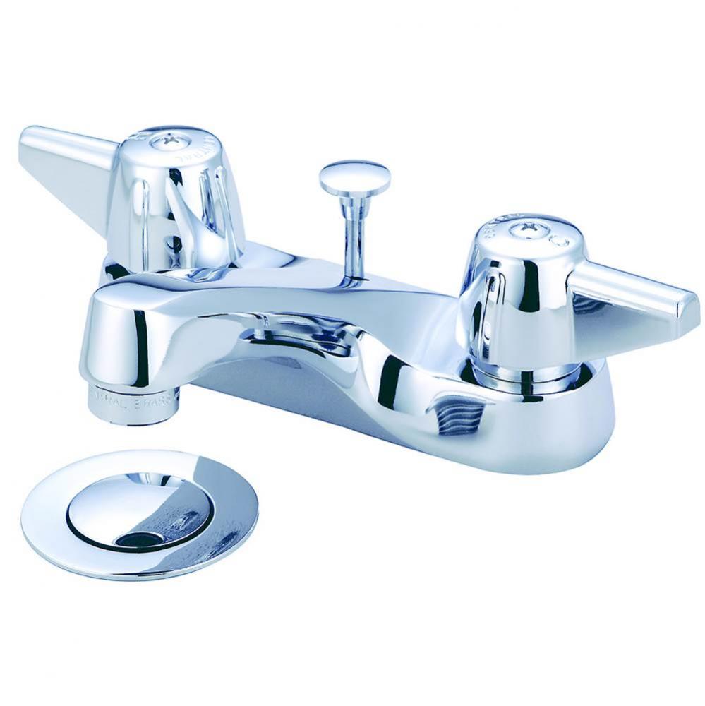 Lav-4'' Cntrs Canopy Hdl W/Brass Pop-Up Drain-Pc