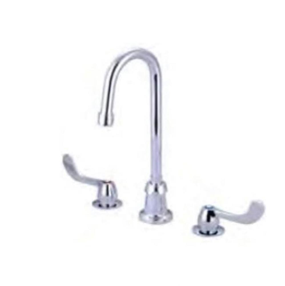Kitchen-Widespread 4'' Wrist Hdl 4-3/32'' Gooseneck Rigid/Swivel Spt-Pc