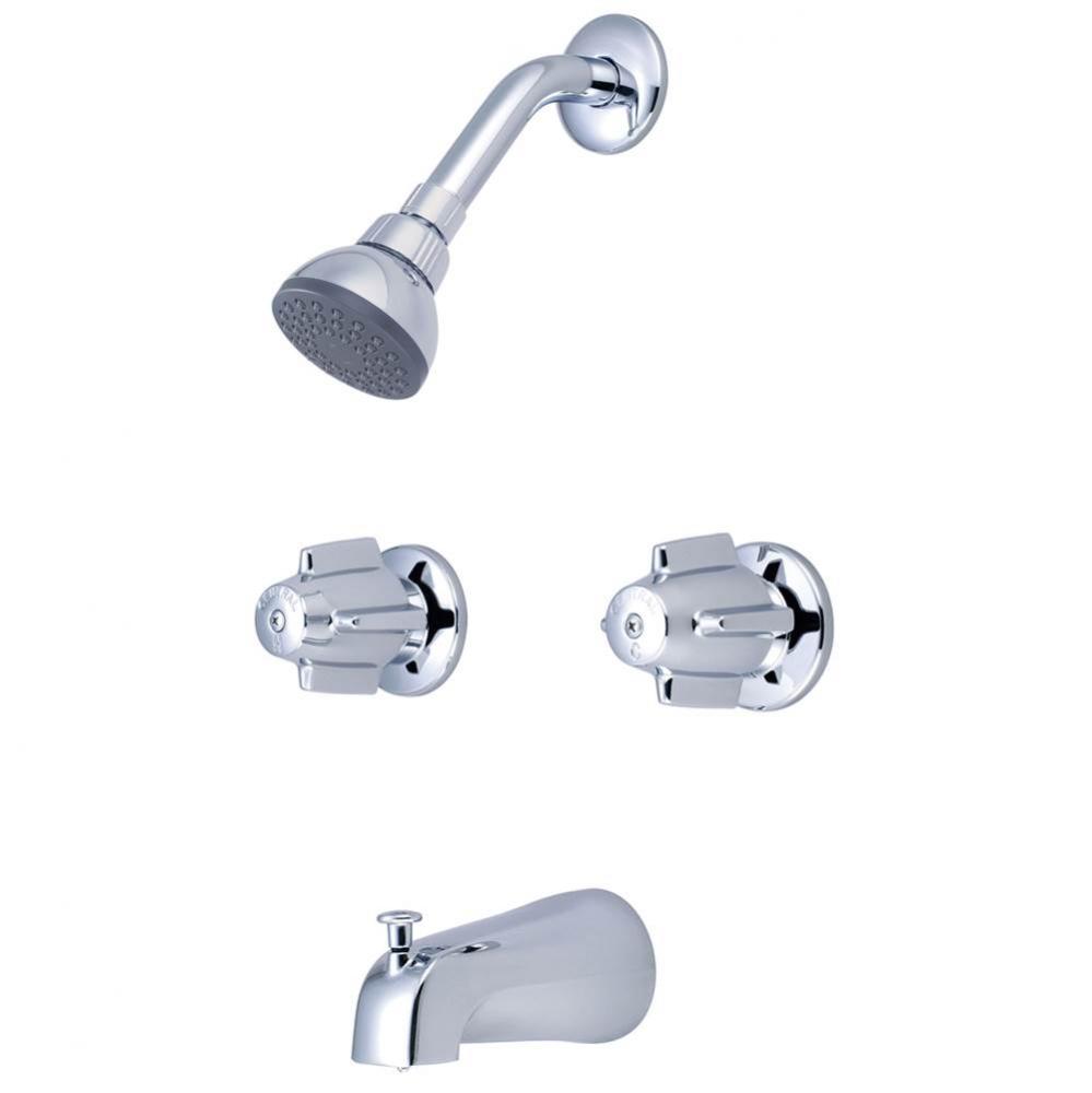 TUB & SHOWER-2 CANOPY HDL 1/2'' DIRECT SWEAT 8'' CNTRS SHWR HEAD COMBO DVR