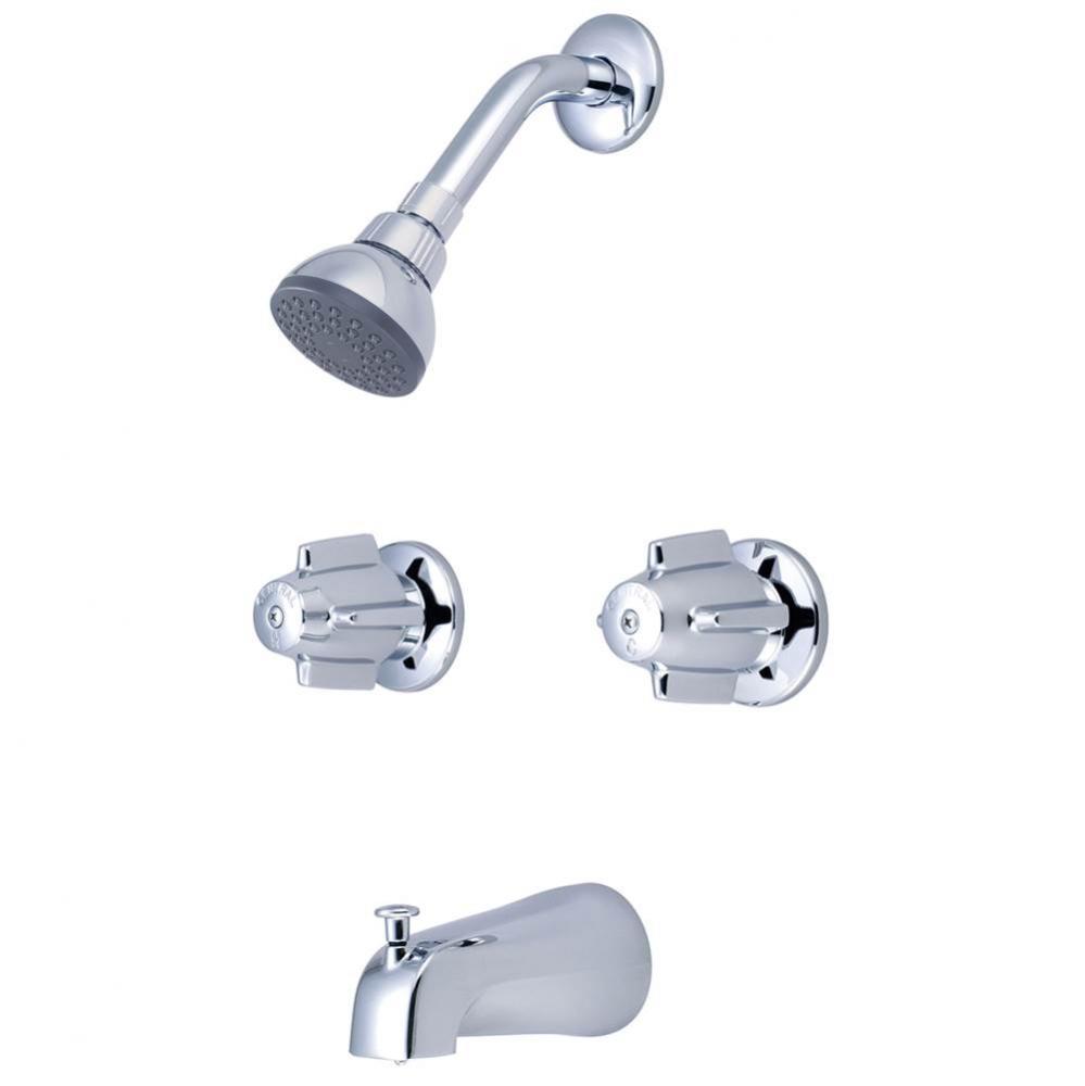 Tub & Shower-2 Canopy Hdl 1/2'' Direct Sweat 8'' Cntrs Shwrhead Combo Dvr