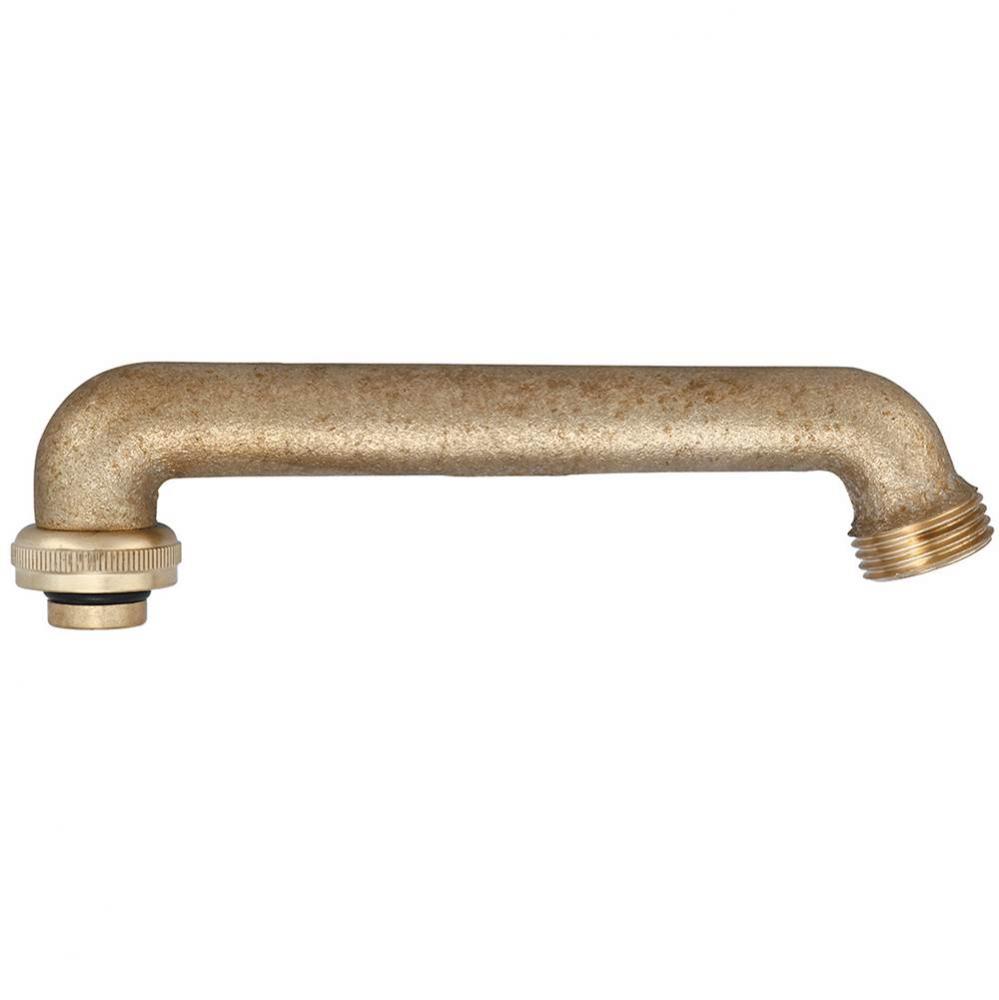 Laundry Faucet-6-1/4'' Swivel Cast Brass Spout W/ Hose End Rough Brass