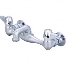 Central Brass 0051-URC - Service Sink-7-7/8'' To 8-1/8'' Two Canopy Hdls 2-1/2'' Rigid Spt-Ro