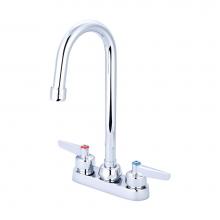 Central Brass 0084-LE17 - Bar/Laundry-4'' Lvr Hdl 4-3/32'' Gooseneck Rigid/Swivel Spt-Pc