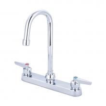 Central Brass 0122-LE17 - Kitchen-Topmount Lvr Hdl 4-3/32'' Gooseneck Rigid/Swivel Spt-Pc