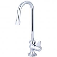 Central Brass 0280-AC17 - Bar-1 Hole Canopy Hdl 4-3/32'' Gooseneck Rigid/Swivel Spt Cold-Pc