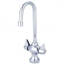 Central Brass 0287-A17 - Bar/Pantry-1 Hole Two Canopy Hdls 4-3/32'' Gooseneck Rigid/Swivel Spt-Pc