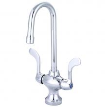 Central Brass 0287-ELS17 - Bar/Pantry-1 Hole Two 4'' Wrist Hdls 4-3/32'' Gooseneck Rigid/Swivel Spt-Pc