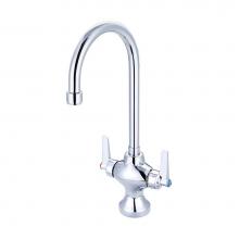 Central Brass 0287-LE18 - Bar/Pantry-1 Hole Lvr Hdl 5-1/2'' Gooseneck Rigid/Swivel Spt-Pc