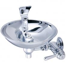 Central Brass 0366-HX8 - Drinking-Wallmount Selfclose Lvr Hdl Brass Bowl 3/8'' Female-Pc