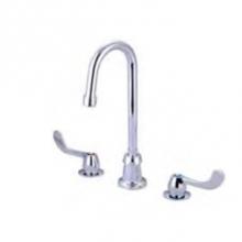 Central Brass 0072-ELS17 - Kitchen-Widespread 4'' Wrist Hdl 4-3/32'' Gooseneck Rigid/Swivel Spt-Pc