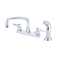 Central Brass 0128-LE1 - Kitchen-Topmount 6'' Lvr Hdl 8'' Tube Spt W/Side Spray Assy-Pc