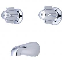 Central Brass 0908 - TUB-2 CANOPY HDLS 1/2'' COMBO UNION 8'' CNTRS BRASS SPT-PC