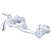 Central Brass 80047-TLE0 - Kitchen-Wallmount Lvr Hdl 6'' Tube Spt Male Adj Flange Ceramic Cart-Pc