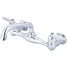 Central Brass 80047-ULE0 - Kitchen-Wallmount Lvr Hdl 6'' Tube Spt Ceramic Cart-Pc