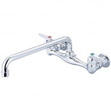 Central Brass 80047-ULE3 - Kitchen-Wallmount Lvr Hdl 12'' Tube Spt Ceramic Cart-Pc