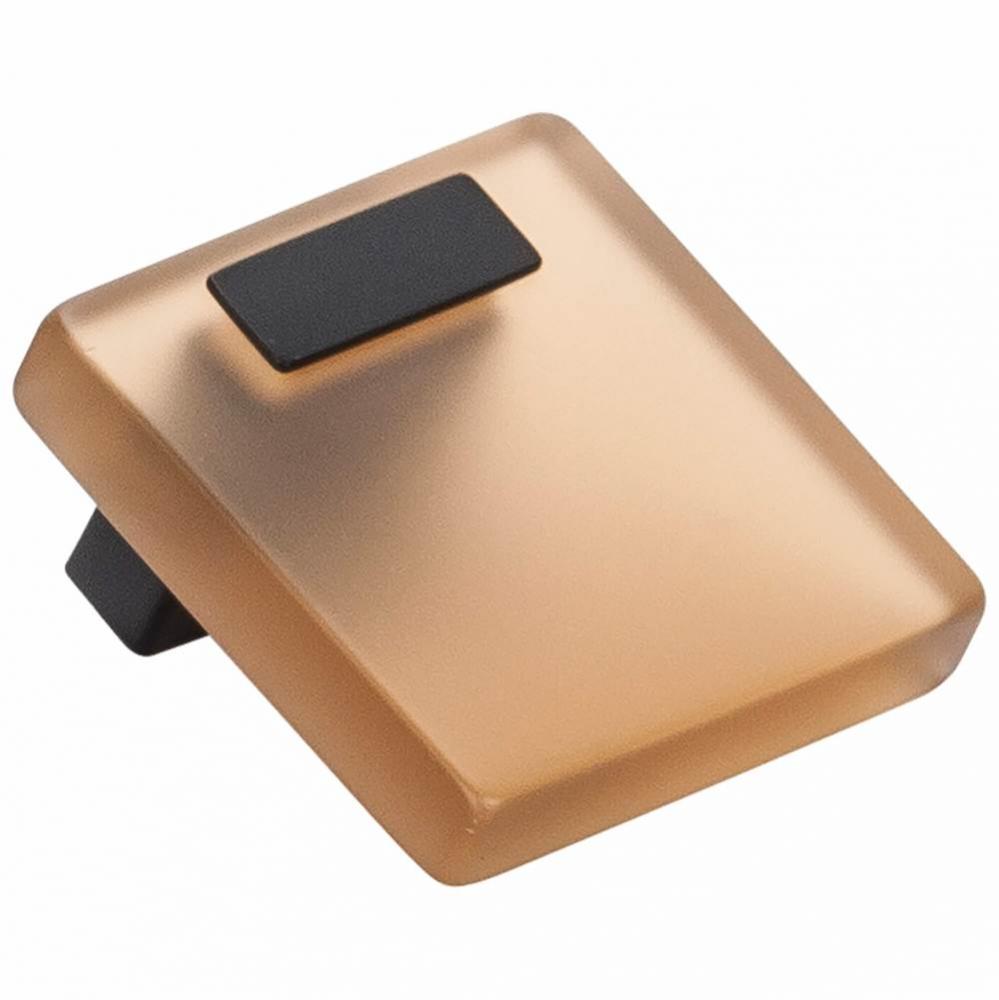 Quad Matte Black/Trans. Light Brown Knob