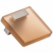 R. Christensen 1172-7000-P - Quad Brushed Nkl./Trans. Lt. Brown Knob