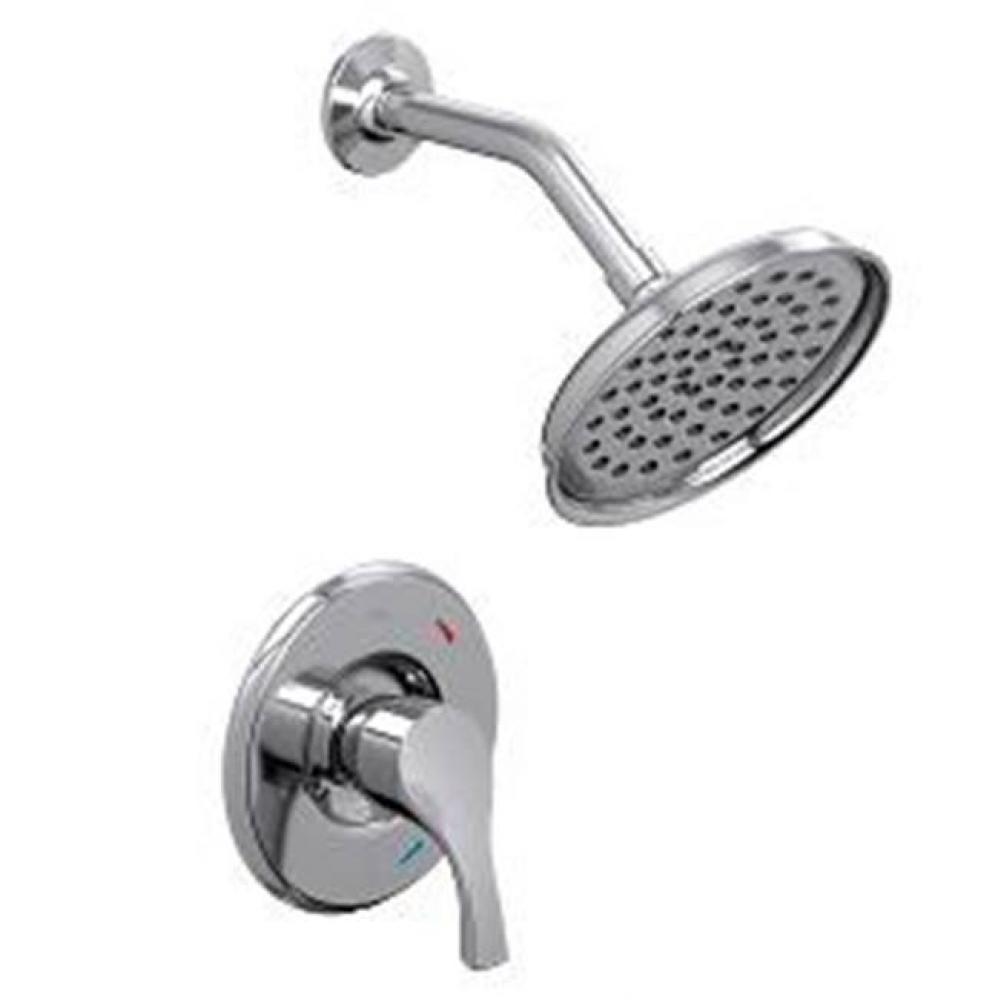 Brushed nickel cycling shower only