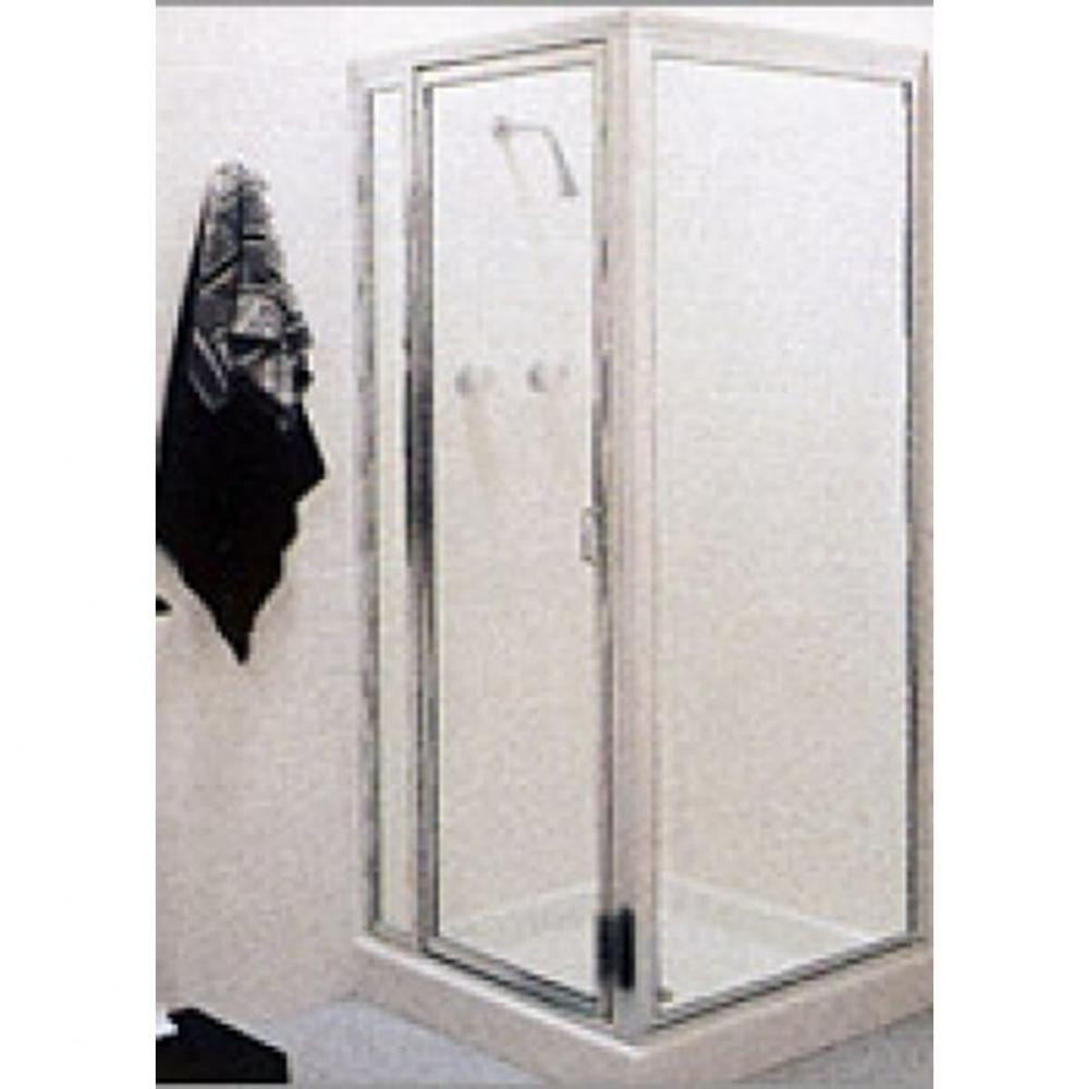 Crest Corner Stall C-1631 Clear Glass