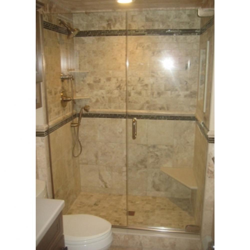 GAPW-1627 Door & Panel, 3/8'' Clear Glass, 6'' C-Pull Handle