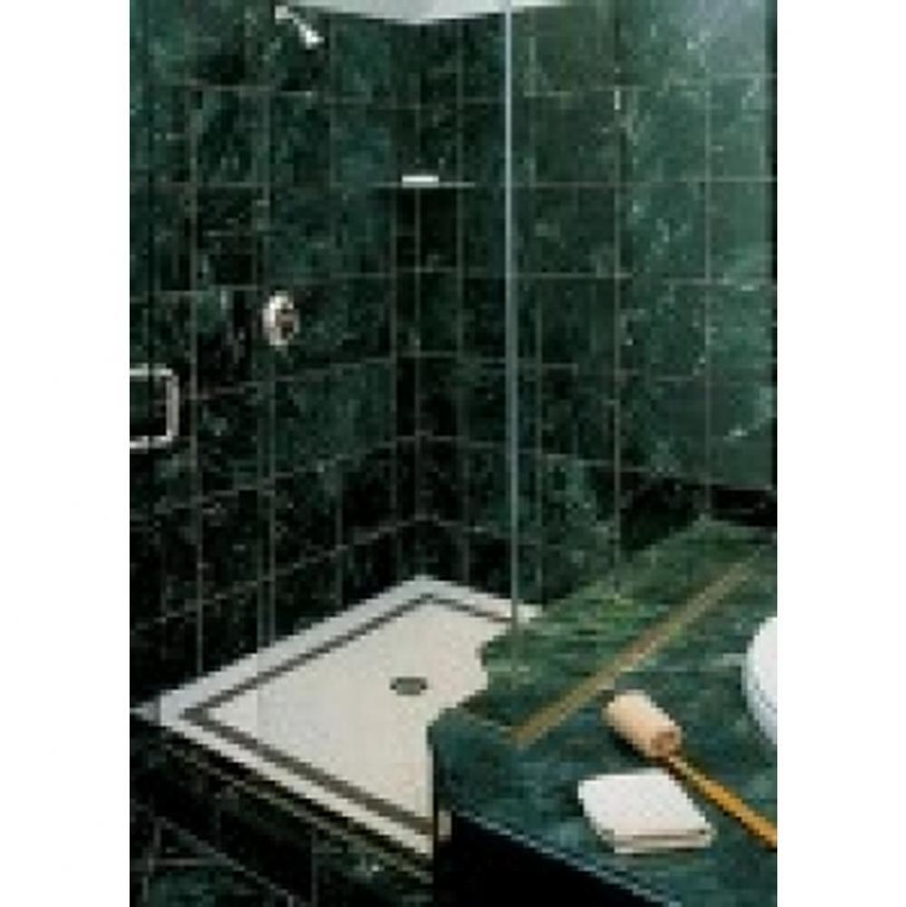 GAPW-1631NB Door & Notched Panel with 90 Degree Return Panel, Chrome Aluminum, 3/8''