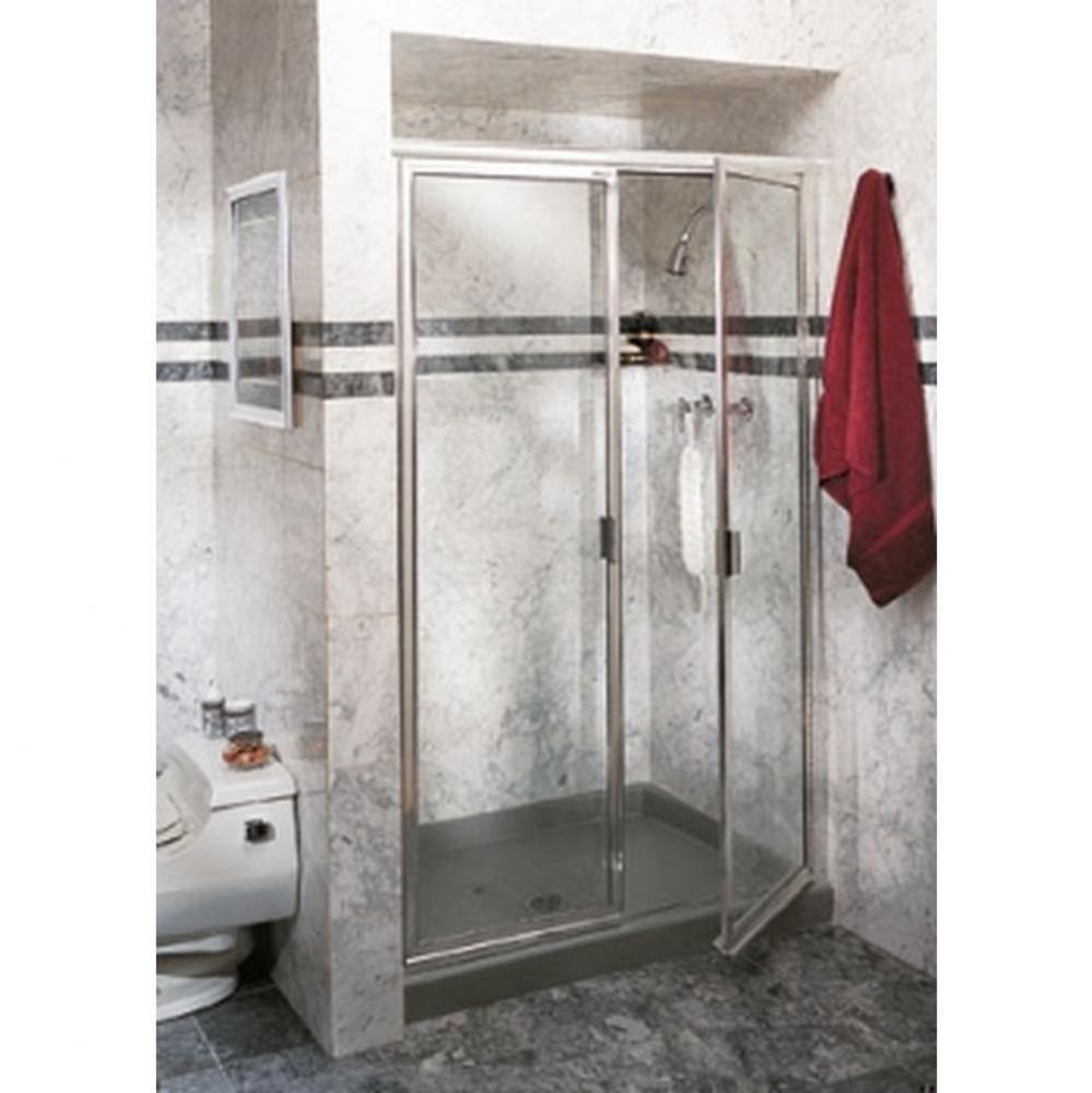 L-1629 French Doors, Silver Anodized Aluminum, Clear Glass