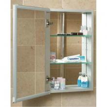 Century Bathworks 1540-4-WH-F-A-L-O - 15x40 Flat Arch Medicine Cabinet