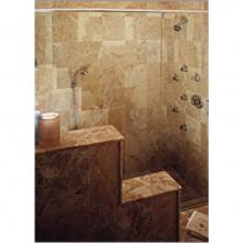 Century Bathworks GP-1627 - GP-1627 Door and Notched Panel, Polished Nickel, 3/8'' Clear Glass, 6'' C-Pull
