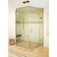 Century Bathworks GP-1669 - GP-1669 Neo Angle with Extra In-line Panel, Polished Chrome, 1/2'' Clear Glass, 6'&