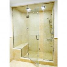 Century Bathworks GG-1628B - GG-1628B Panel, Door, Notched Inline Panel, GCGGV Clamp Glass to Glass Vent and Wall