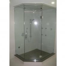Century Bathworks GG-1669 - GG-1669 135 Degree Glass to Glass Hinges, Chrome Finish, 3/8'' Clear Door, ½'&