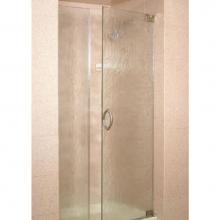 Century Bathworks GWP-1627 - GWP-1627 Door & Panel with Wall Channel, Satin Nickel, 3/8'' Cascade Glass, 6'&
